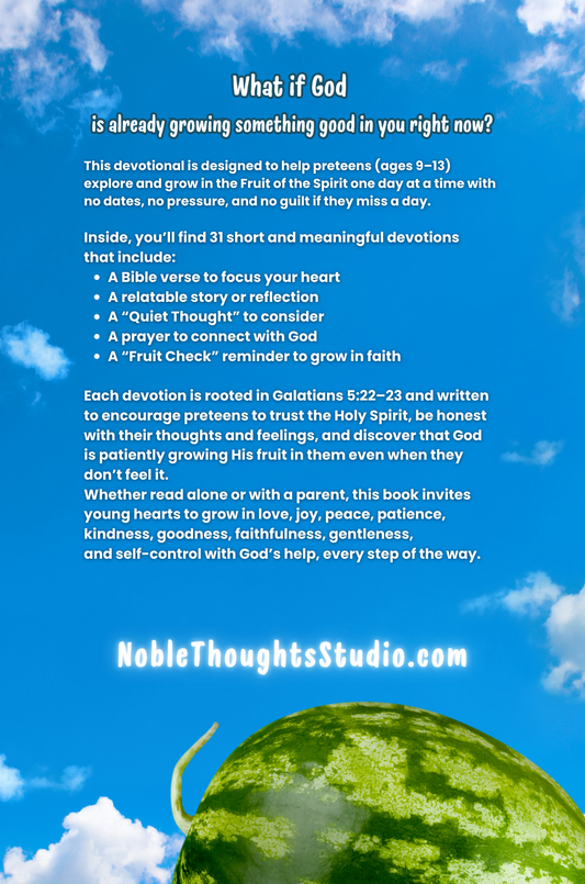 The Fruit Of The Spirit Devotional Book for PreTeens DiGITAL DOWNLOAD