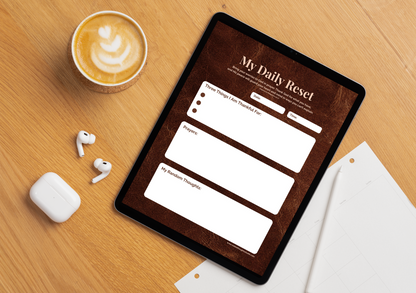 Leather Look Digital Gratitude Journal – iPad, Tablet & Printable PDF Download (9 Designs)